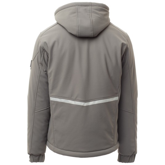 KURTKA SOFTSHELL STREAM PAD - ZADYMIONY-CZARNY