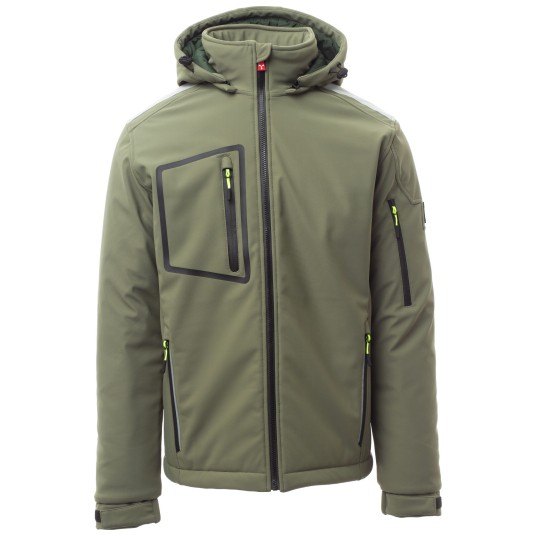 KURTKA SOFTSHELL STREAM PAD - ZIELONY WOJSKOWY-ZIELONY
