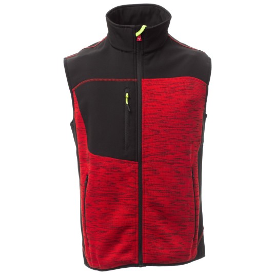 KURTKA SOFTSHELL TOUR - CZERWONY-CZARNO-ŻÓŁTY FLUO