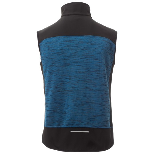 KURTKA SOFTSHELL TOUR - NIEBIESKI MELANŻ-CZARNO-ŻÓŁTY FLUO