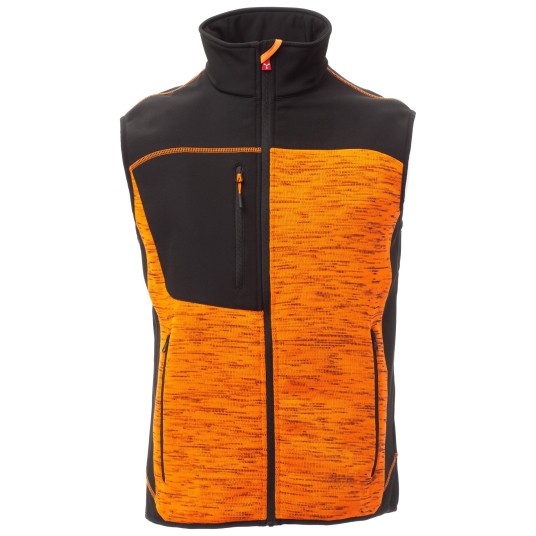 KURTKA SOFTSHELL TOUR - POMARAŃCZOWY FLUO-CZARNY