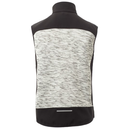 KURTKA SOFTSHELL TOUR - SZARY MELANŻ-CZARNO-ŻÓŁTY FLUO