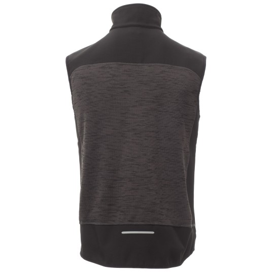 KURTKA SOFTSHELL TOUR - SZARY STALOWY MELANŻ-CZARNO-POMARAŃCZOWY FLUO