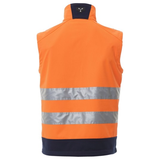 KURTKA SOFTSHELL TRAFFIC - POMARAŃCZOWY FLUO-GRANATOWY