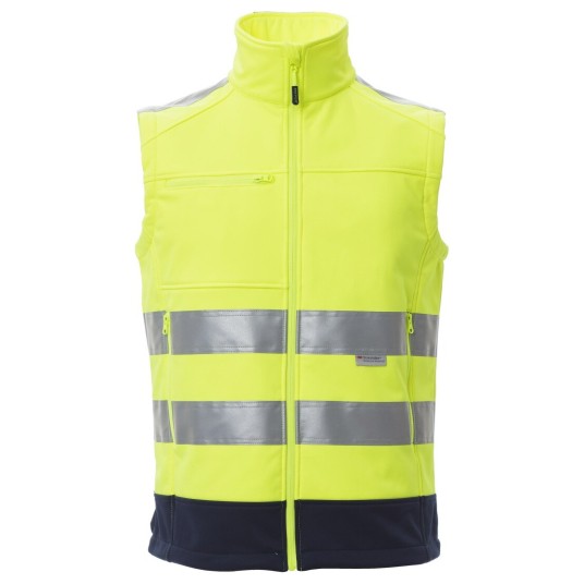 KURTKA SOFTSHELL TRAFFIC - ŻÓŁTY FLUO-GRANATOWY