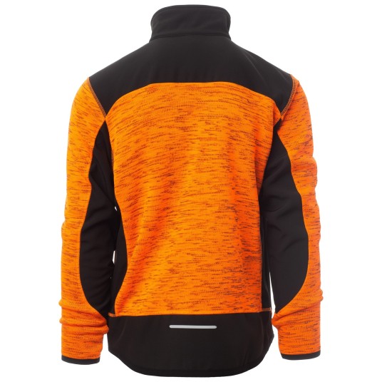 KURTKA SOFTSHELL TRAVEL - POMARAŃCZOWY FLUO-CZARNY