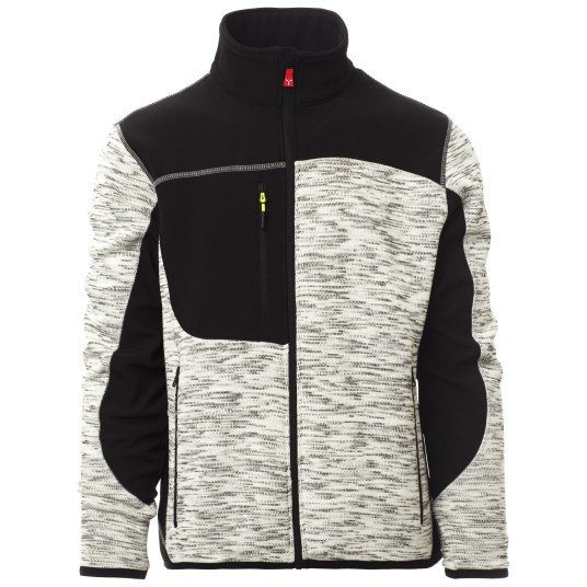 KURTKA SOFTSHELL TRAVEL - SZARY MELANŻ-CZARNY