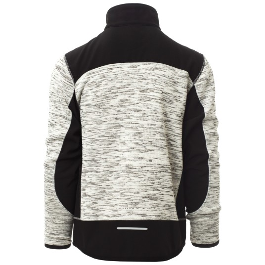 KURTKA SOFTSHELL TRAVEL - SZARY MELANŻ-CZARNY