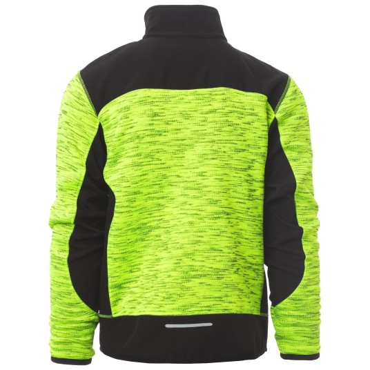 KURTKA SOFTSHELL TRAVEL - ŻÓŁTY FLUO-CZARNY