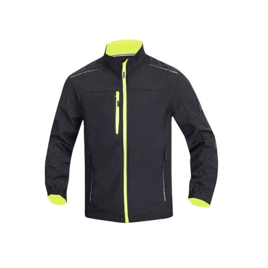 KURTKA SOFTSHELL VISION MĘSKA - CZARNO-ŻÓŁTA