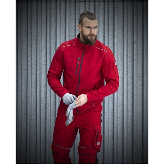 KURTKA SOFTSHELL VISION MĘSKA - CZERWONY