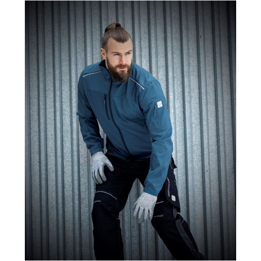 KURTKA SOFTSHELL VISION MĘSKA - NIEBIESKI