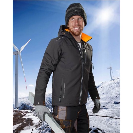 KURTKA SOFTSHELL VISION ZIMOWA - CZARNY