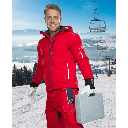 KURTKA SOFTSHELL VISION ZIMOWA - CZERWONY