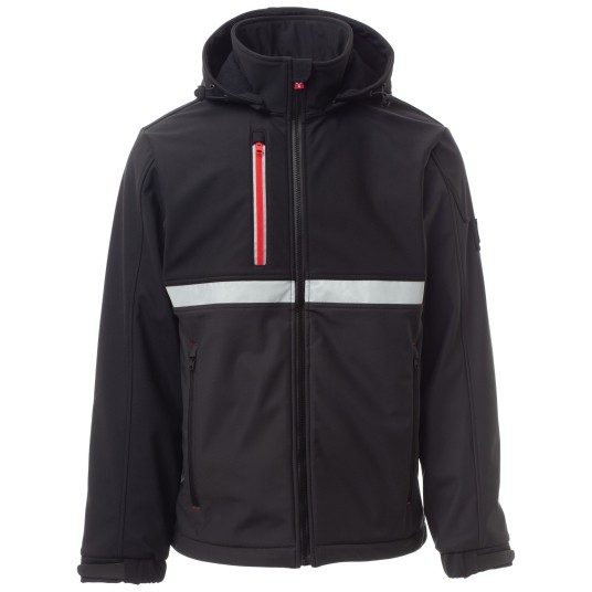 KURTKA SOFTSHELL WISE - ANTRACYTOWY-CZARNY