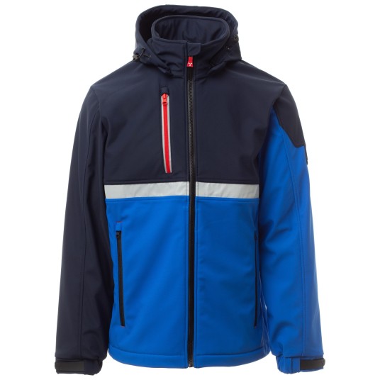 KURTKA SOFTSHELL WISE - KRÓLEWSKI NIEBIESKI-GRANATOWY