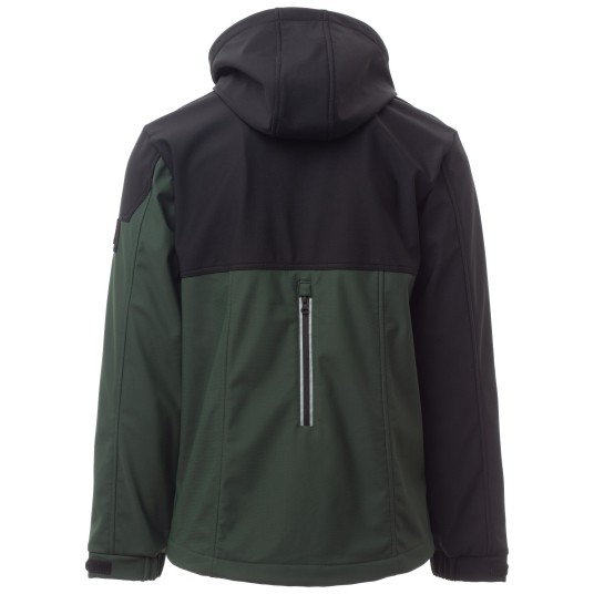 KURTKA SOFTSHELL WISE - LEŚNA ZIELEŃ-CZARNY