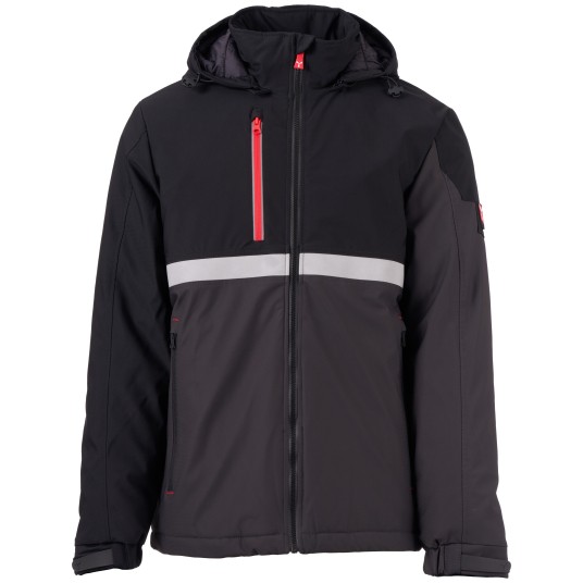 KURTKA SOFTSHELL WISE LITE PAD - ANTRACYTOWY-CZARNY