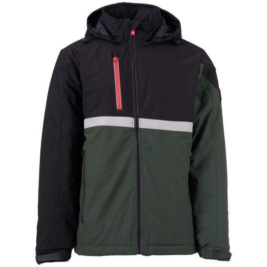 KURTKA SOFTSHELL WISE LITE PAD - LEŚNA ZIELEŃ-CZARNY