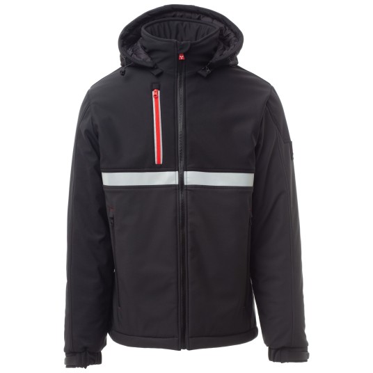 KURTKA SOFTSHELL WISE PAD - ANTRACYTOWY-CZARNY