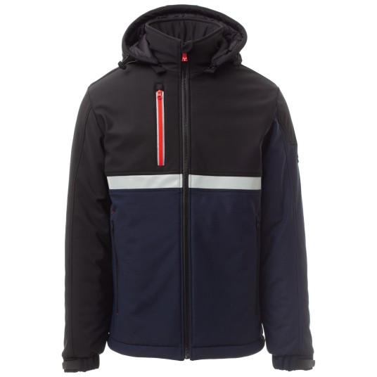 KURTKA SOFTSHELL WISE PAD - GRANATOWY-CZARNY