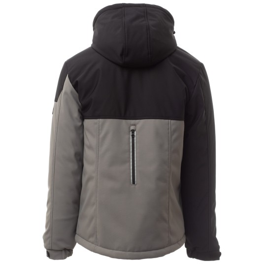 KURTKA SOFTSHELL WISE PAD - ZADYMIONY-CZARNY