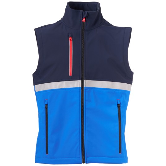 KURTKA SOFTSHELL WISE VEST - KRÓLEWSKI NIEBIESKI-GRANATOWY