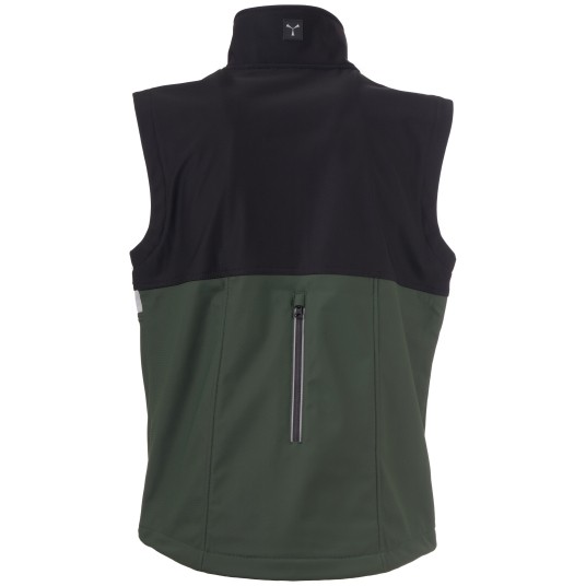 KURTKA SOFTSHELL WISE VEST - LEŚNA ZIELEŃ-CZARNY