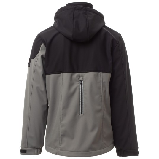 KURTKA SOFTSHELL WISE - ZADYMIONY-CZARNY