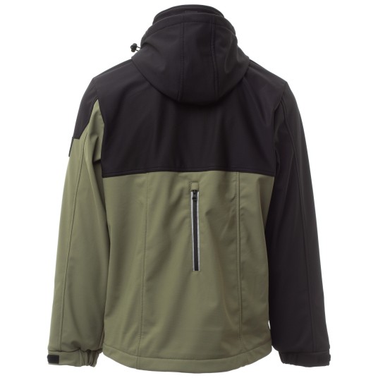 KURTKA SOFTSHELL WISE - ZIELONY WOJSKOWY-CZARNY