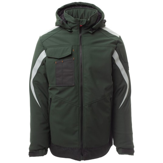 KURTKA SOFTSHELL WONDER PAD - LEŚNA ZIELEŃ-CZARNY