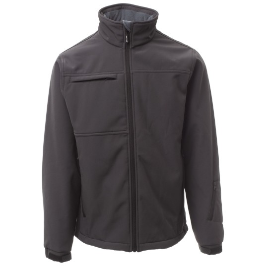 KURTKA SOFTSHELL Z KAPTUREM ALASKA - ANTRACYTOWY