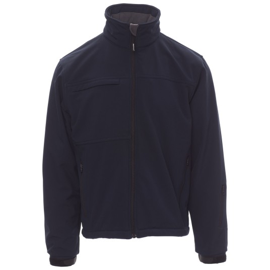 KURTKA SOFTSHELL Z KAPTUREM ALASKA - GRANATOWY