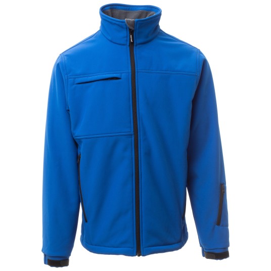 KURTKA SOFTSHELL Z KAPTUREM ALASKA - KRÓLEWSKI NIEBIESKI