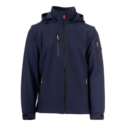 KURTKA SOFTSHELL Z KAPTUREM CREEK 2IN1 - GRANATOWY