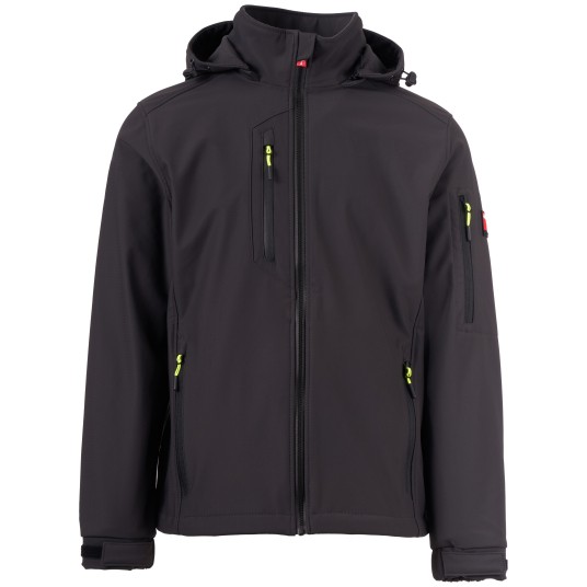 KURTKA SOFTSHELL Z KAPTUREM CREEK - ANTRACYTOWY