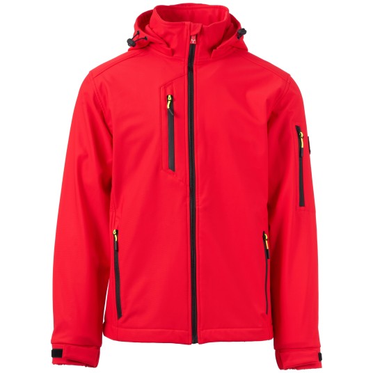 KURTKA SOFTSHELL Z KAPTUREM CREEK L.I.T. - CZERWONY