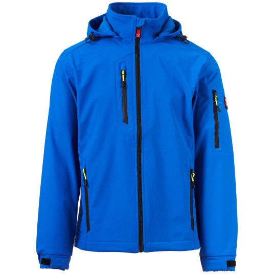 KURTKA SOFTSHELL Z KAPTUREM CREEK L.I.T. - KRÓLEWSKI NIEBIESKI