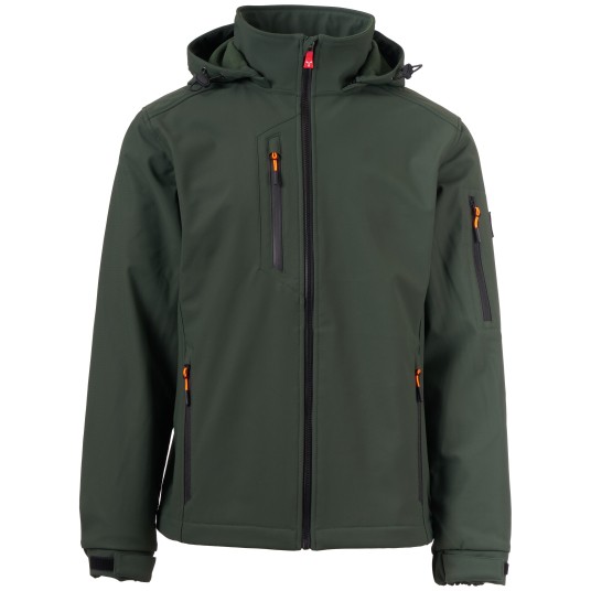 KURTKA SOFTSHELL Z KAPTUREM CREEK - LEŚNA ZIELEŃ