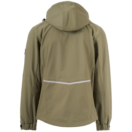 KURTKA SOFTSHELL Z KAPTUREM CREEK - ZIELONY WOJSKOWY