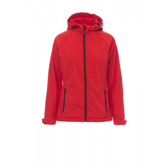 KURTKA SOFTSHELL Z KAPTUREM DAMSKA GALE LADY - CZERWONY