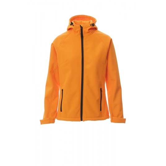 KURTKA SOFTSHELL Z KAPTUREM DAMSKA GALE LADY - POMARAŃCZOWY