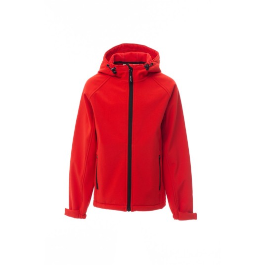 KURTKA SOFTSHELL Z KAPTUREM DZIECIĘCA GALE KIDS - CZERWONY