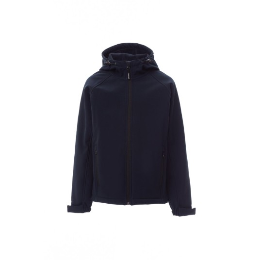 KURTKA SOFTSHELL Z KAPTUREM DZIECIĘCA GALE KIDS - GRANATOWY