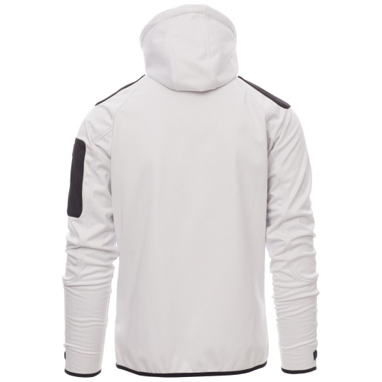 KURTKA SOFTSHELL Z KAPTUREM EXTREME - BIAŁY-CZARNY