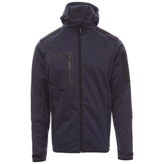 KURTKA SOFTSHELL Z KAPTUREM EXTREME - GRANATOWY-CZARNY