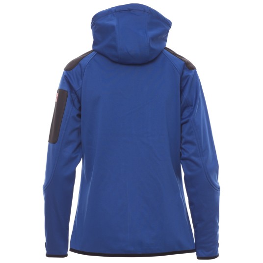 KURTKA SOFTSHELL Z KAPTUREM EXTREME LADY - KRÓLEWSKI NIEBIESKI-CZARNY