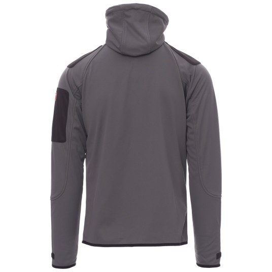 KURTKA SOFTSHELL Z KAPTUREM EXTREME - SZARY STALOWY-CZARNY