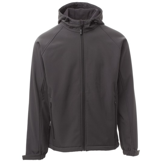 KURTKA SOFTSHELL Z KAPTUREM GALE - ANTRACYTOWY