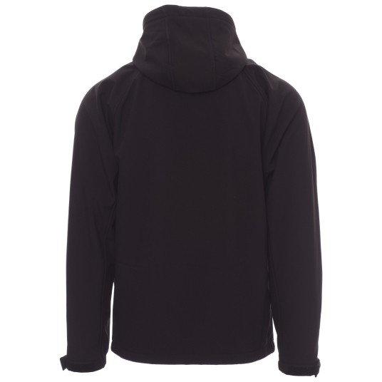 KURTKA SOFTSHELL Z KAPTUREM GALE - CZARNY